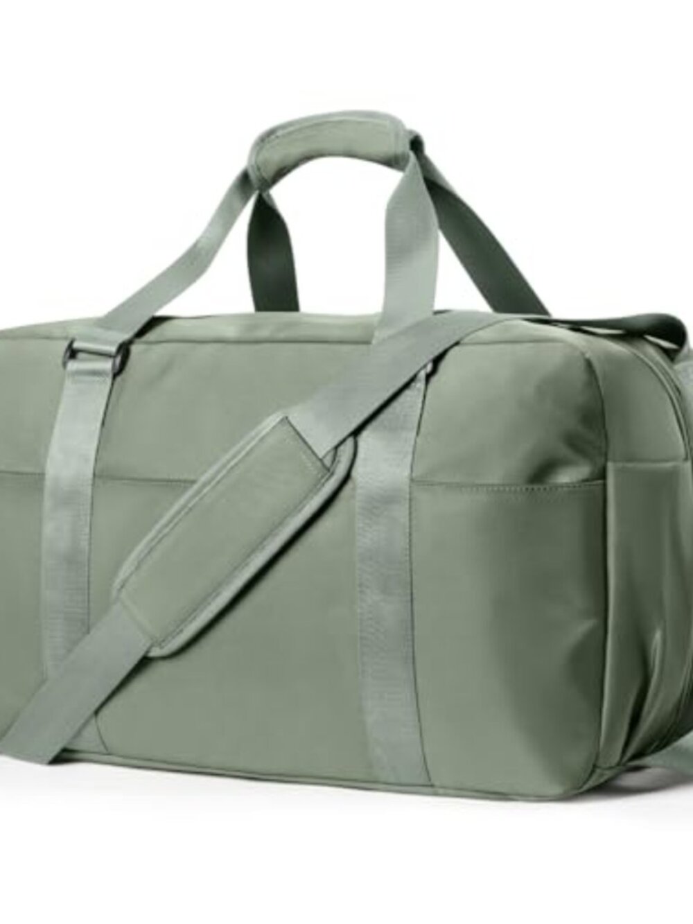 Nylon Travel Duffel Bag with Shoe Compartment, Weekender Overnight Carry On